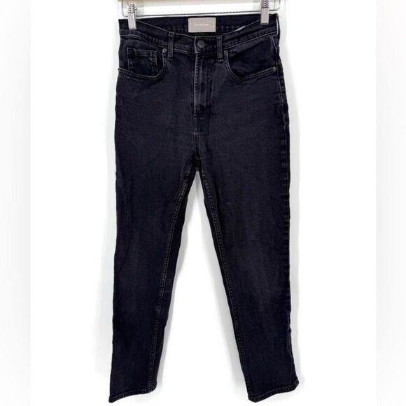 Everlane The High Rise Straight Black Jeans Women's Size 27 Regular - Picture 7 of 7